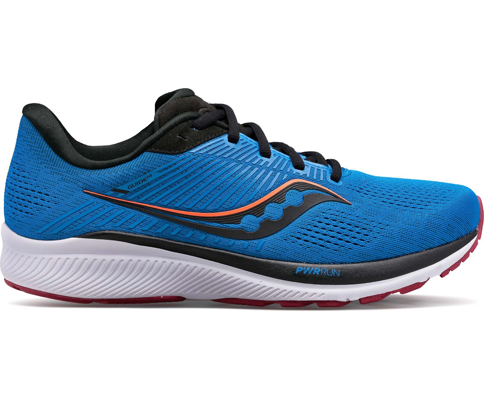 Men\'s Saucony Guide 14 Running Shoes Blue / Black | Singapore 500YXFU